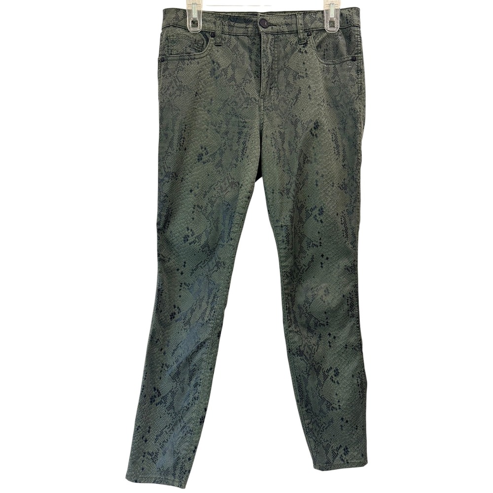 KUT From the Kloth Connie Fab Ab Ankle‎ Skinny Snake Print High Rise Jeans